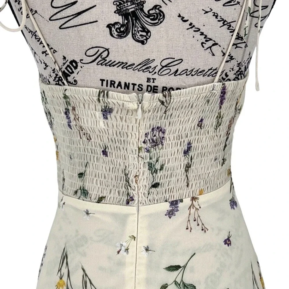 Showpo Wild Flowers Tie-Strap Cami Midi Dress Size 4 Floral Y2K Garden Wedding‎